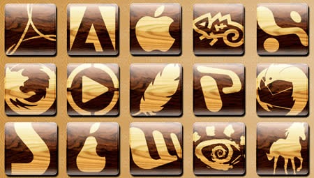 деревянные иконки