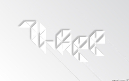 типографический шрифт из треугольников