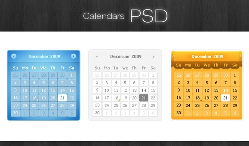 Календари PSD