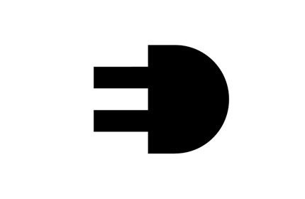 лого в виде вилки от электро прибора