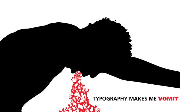 черно-красная типографика