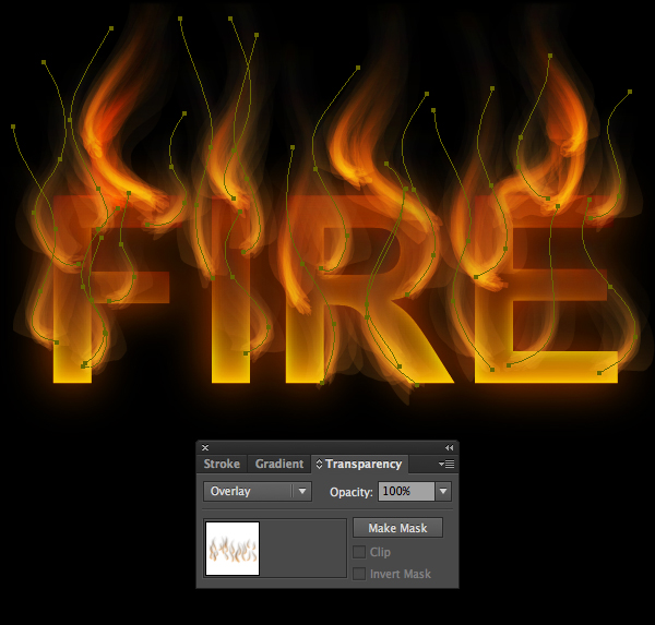How to create fire text effect in 10 minutes in Illustrator 16