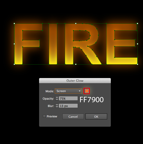 How to create fire text effect in 10 minutes in Illustrator 5