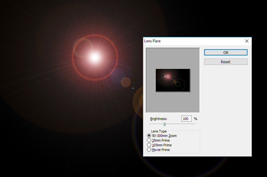 Lens Flare in Photoshop