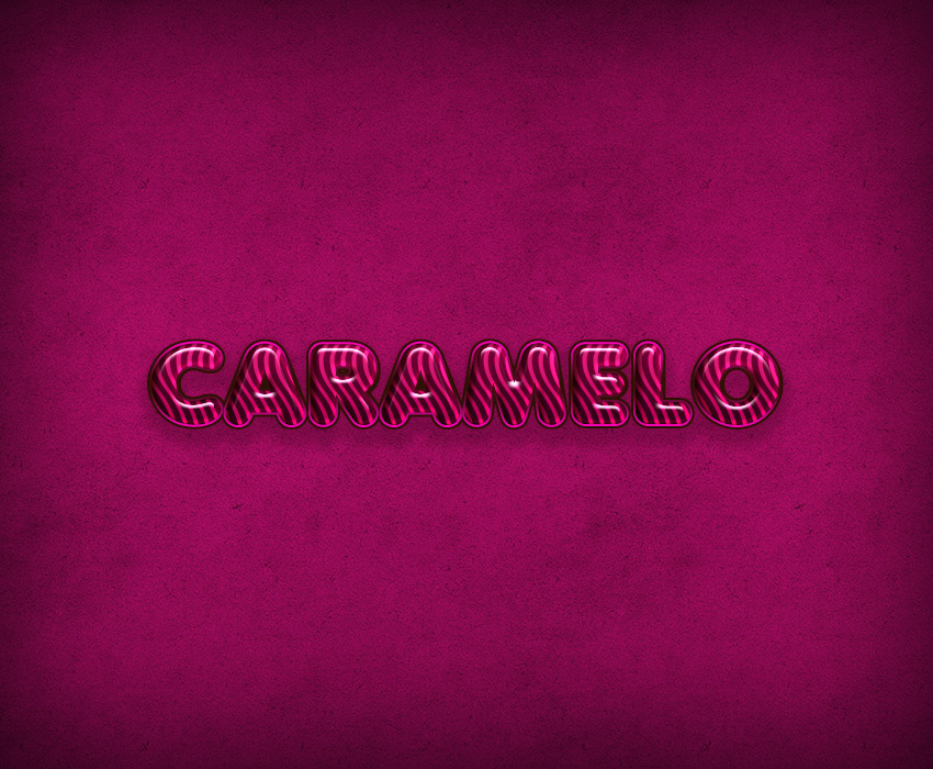 CARAMELO text effect